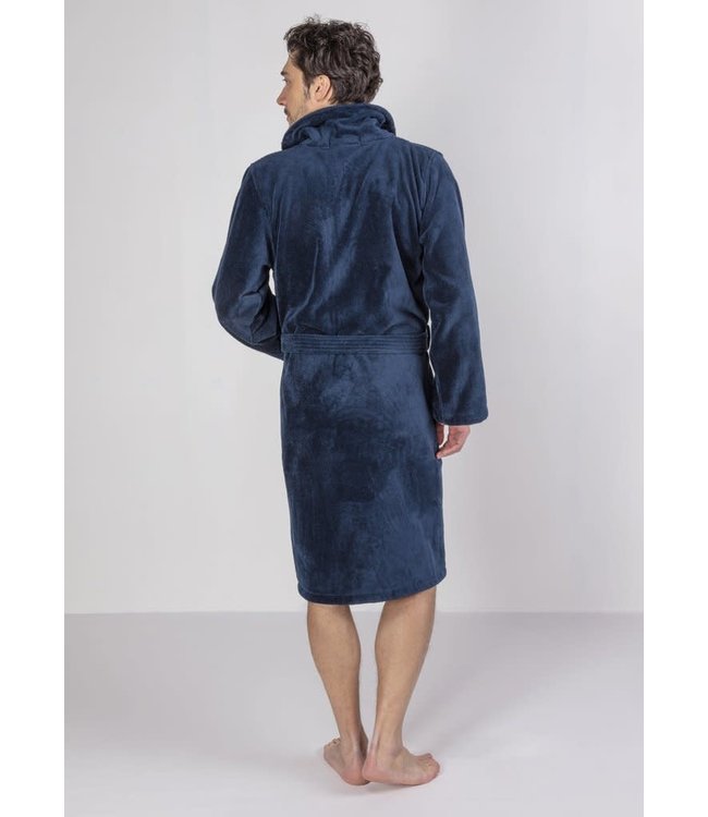 Casilin Unisex Bathrobe Teddy Dark Denim