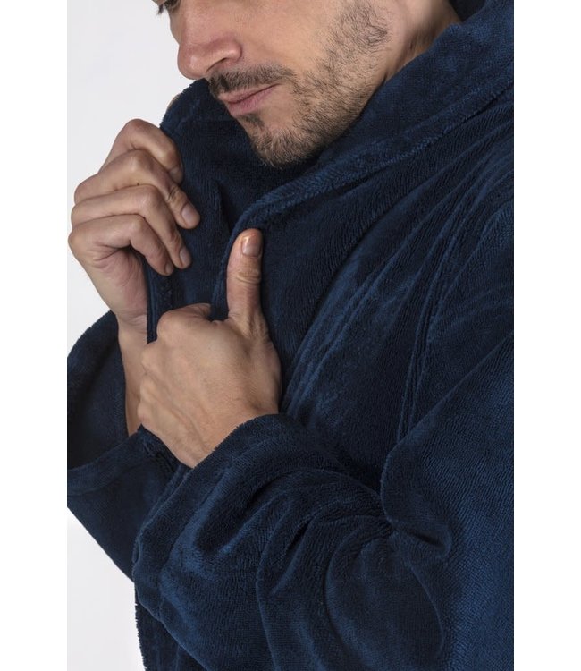 Casilin Unisex Bathrobe Teddy Dark Denim