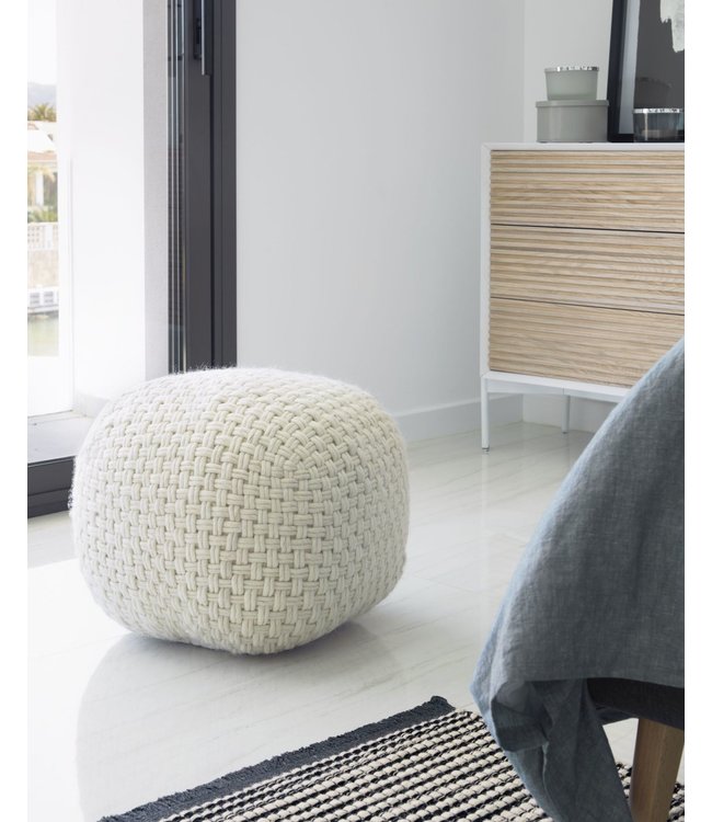 Betty Round 100% Wool Pouffe