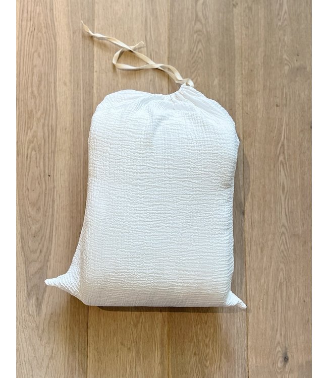 Casilin Crinkly Donsovertrek White + slopen 65x65