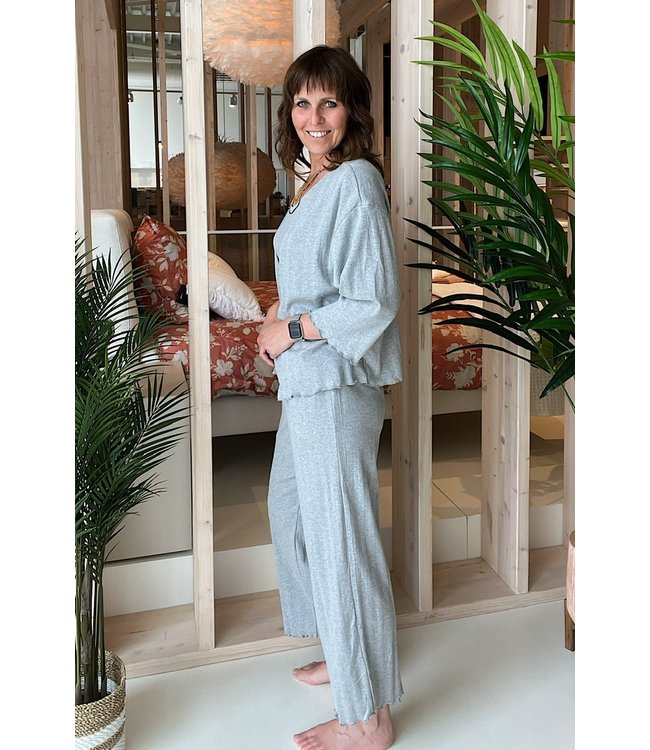 DKNY In With The New Top & Pants Grey Heather