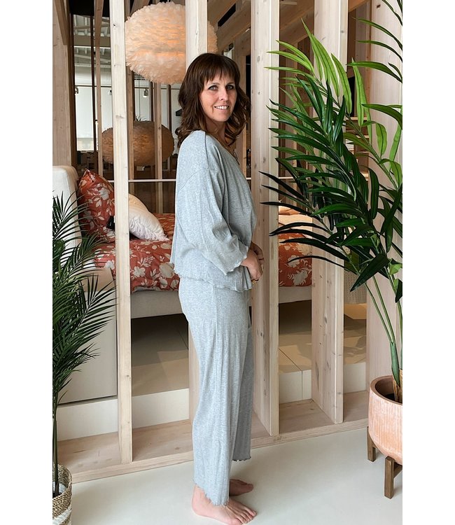 DKNY In With The New Top & Pants Grey Heather