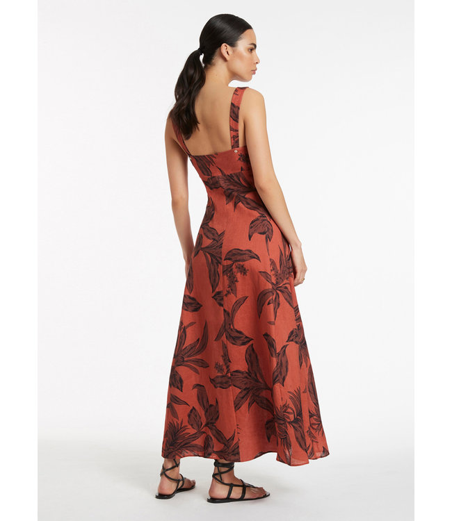 Desert Palm Multi Stitch Dress Terra