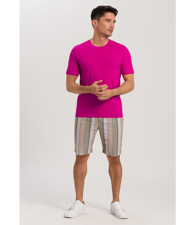 Hanro Night & Day Pants Short Greeny Shaded Stripe