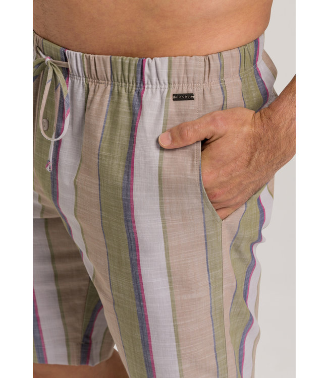 Hanro Night & Day Pants Short Greeny Shaded Stripe