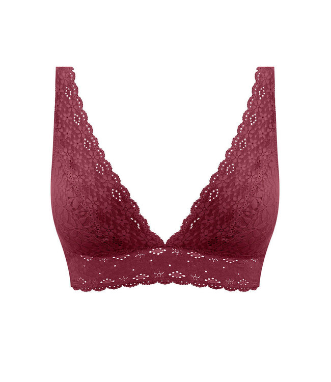 Wacoal Halo Lace Wire Free Soft Cup Zinfandel