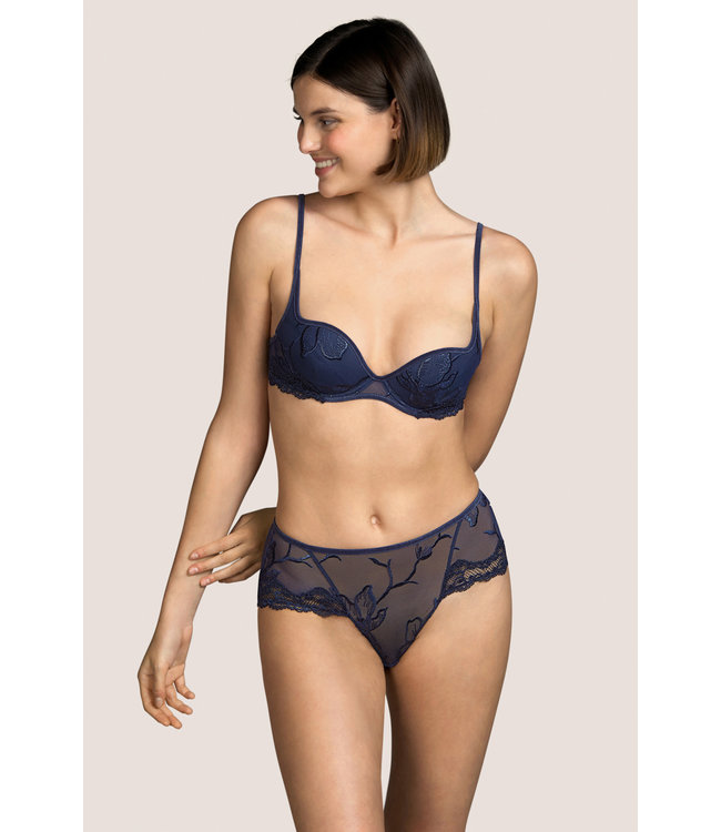 Edurne Padded Bra Deep Plunge Water Blue