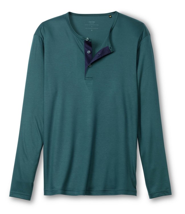 Calida Men's Silk Pyjama Deep Teal