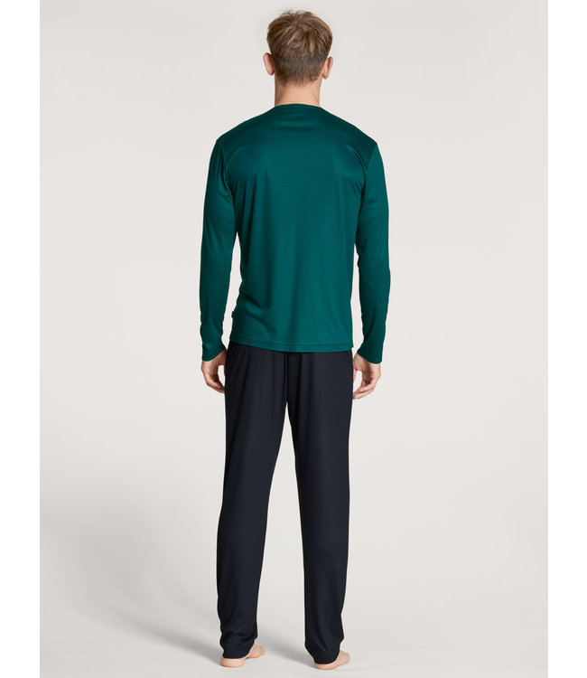 Calida Men's Silk Pyjama Deep Teal