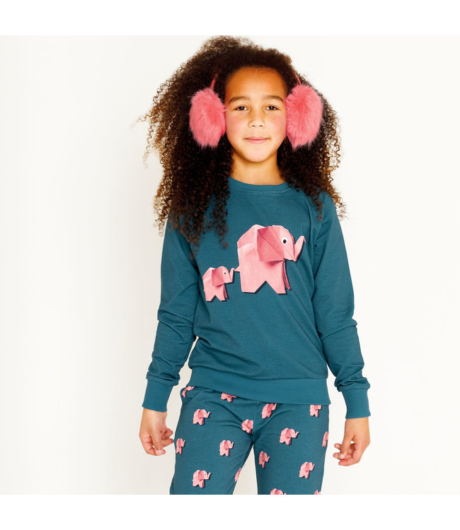 Snurk Pink Elephant Sweater Kids