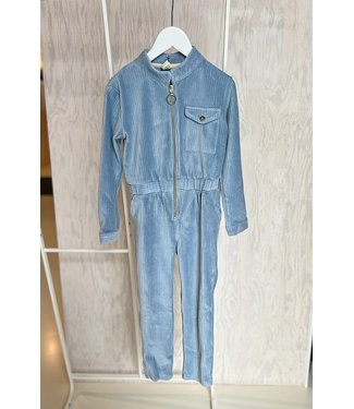 Kids Eloise Jumpsuit  Rib Velours Lichtblauw