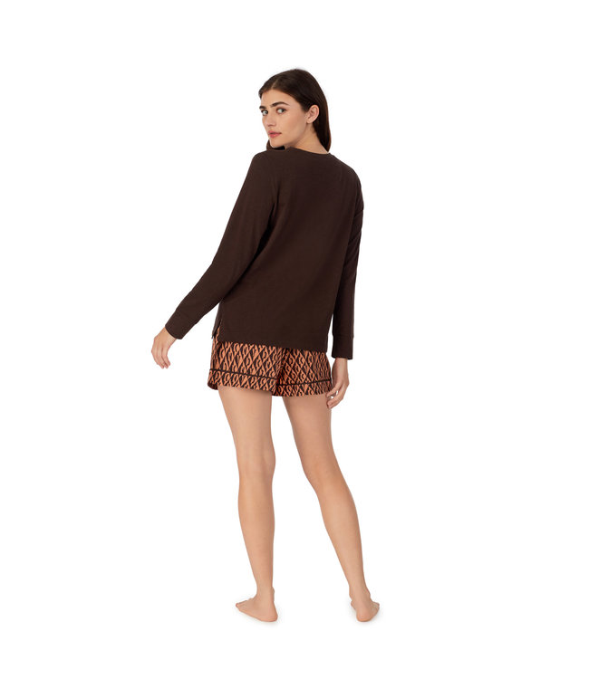 DKNY Top&Boxer Sleep Set Cotton Dreams Java Logo