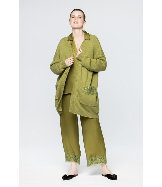 Pepita Belfy Tricot Cardigan Verde