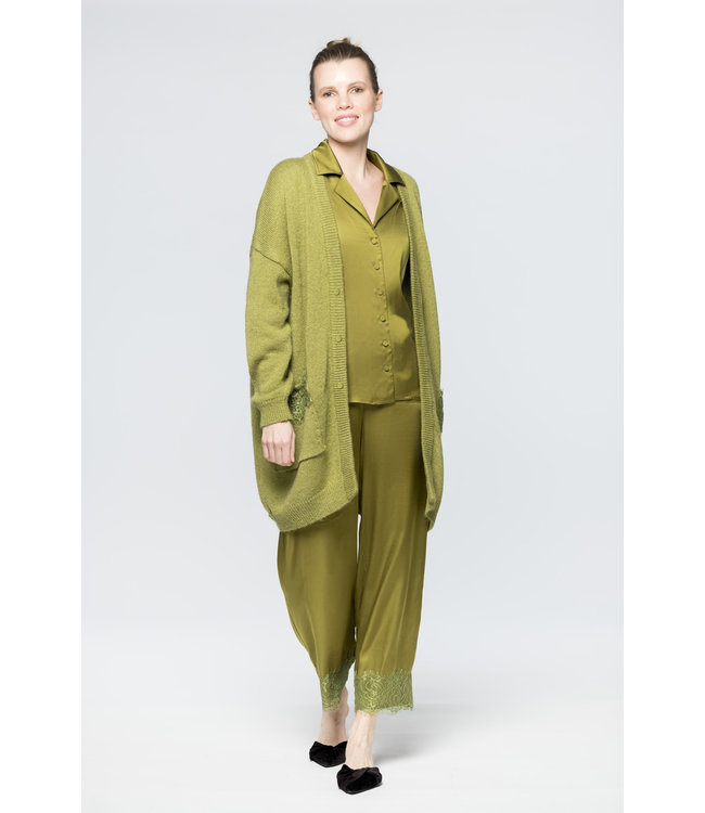Pepita Belfy Tricot Cardigan Verde