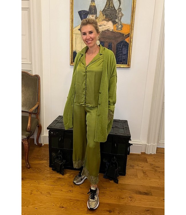 Pepita Belfy Tricot Cardigan Verde