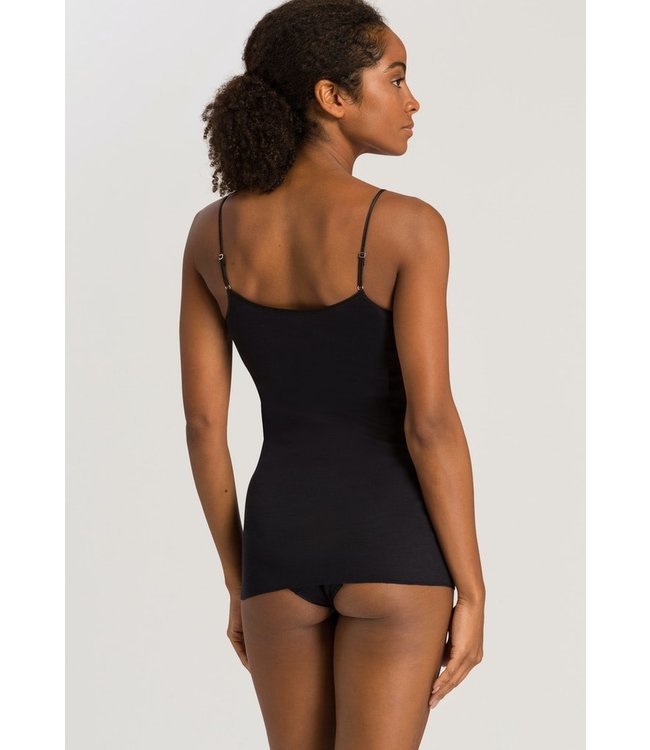 Hanro Seamless Padded Spaghetti Top Black