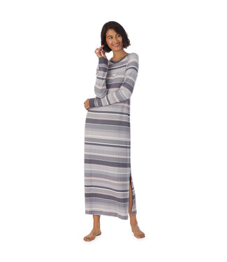 DKNY Maxi Sleepshirt Weekend Mood Grey Stripe