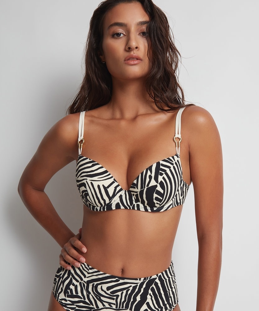 Triangle swim bikini top without wires Savannah Mood zebra AUBADE