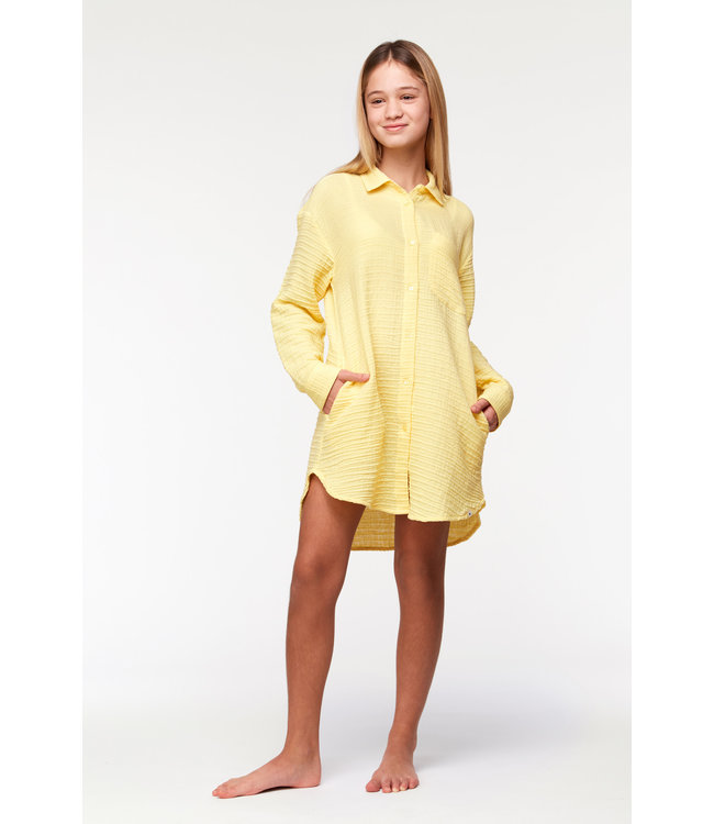 231-2-YDC-W/609 Girls Button Trough Dress Popcorn