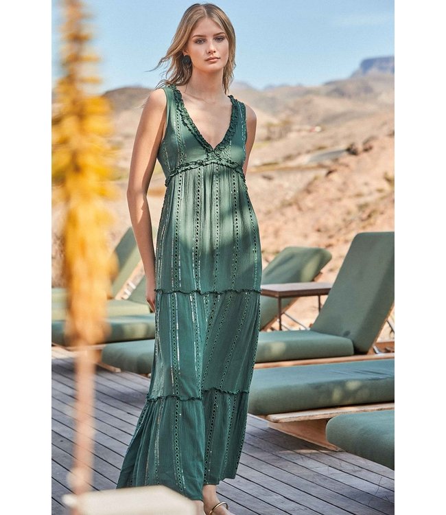Tami Sleeveless Maxi Dress Green