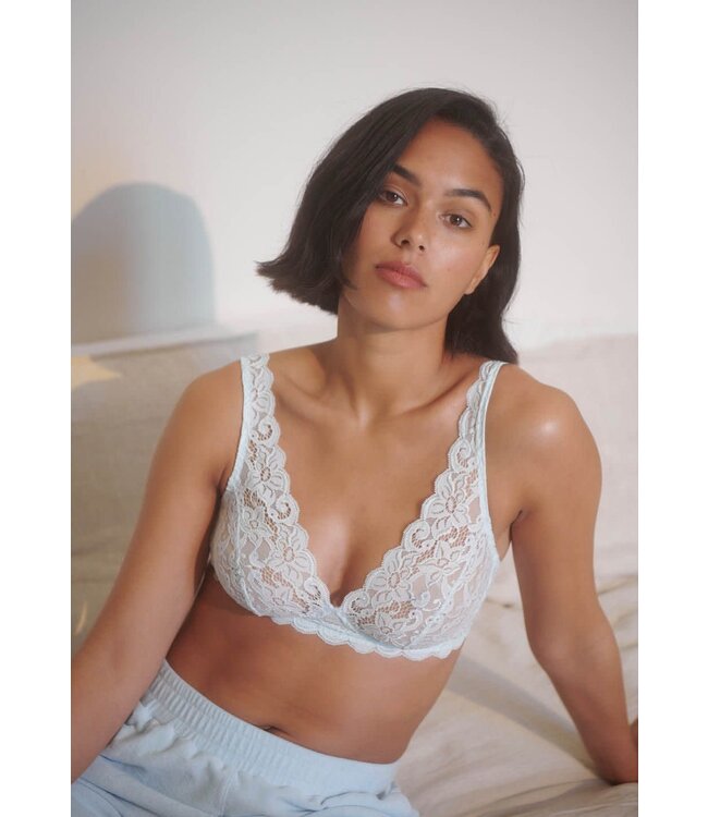 Hanro Moments Midi Slip Cool Blue