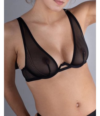 Scandale Wired Plunge Bra Black