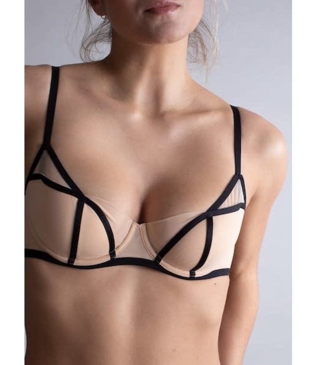 Minimalist Balcony Bra Sheer
