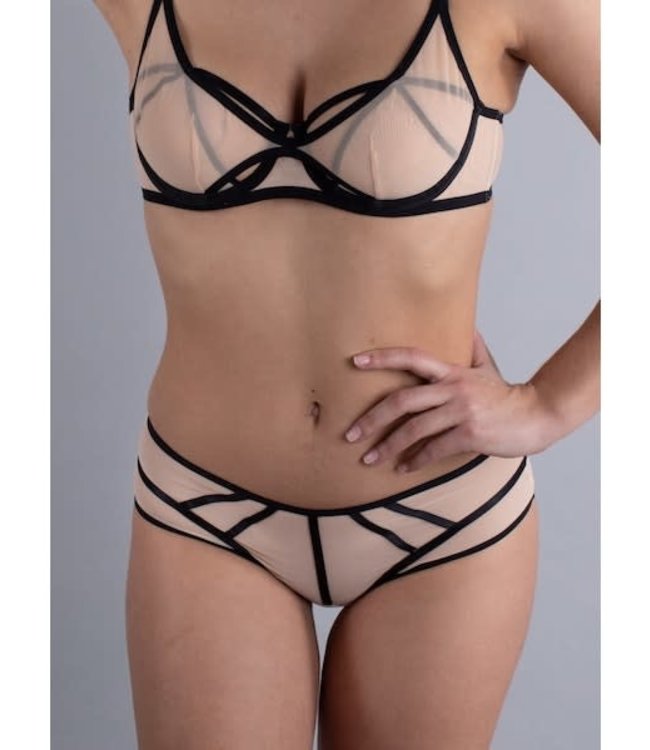 Shorty  Panty Sheer Tulle Beige