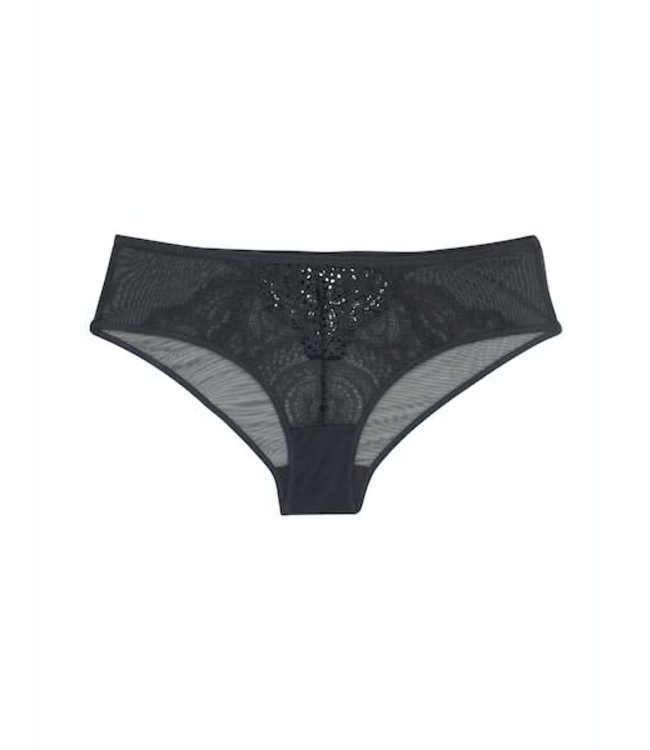 Shorty Panty Sensual Embroidery Black