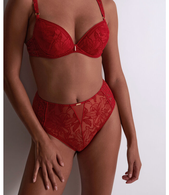Aubade Paris Coeur A Corps Culotte Slip Rouge Rebell