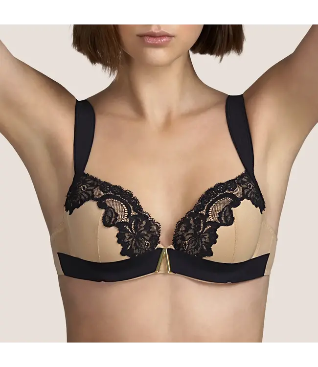 Andres Sarda Dion Padded Plunge Bra Black