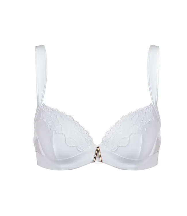 Dion Padded Plunge Bra White