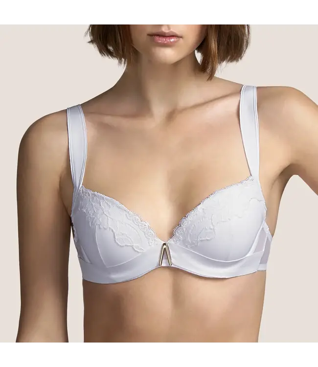 Dion Padded Plunge Bra White