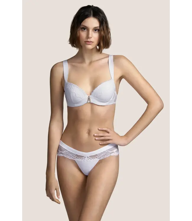 Dion Padded Plunge Bra White