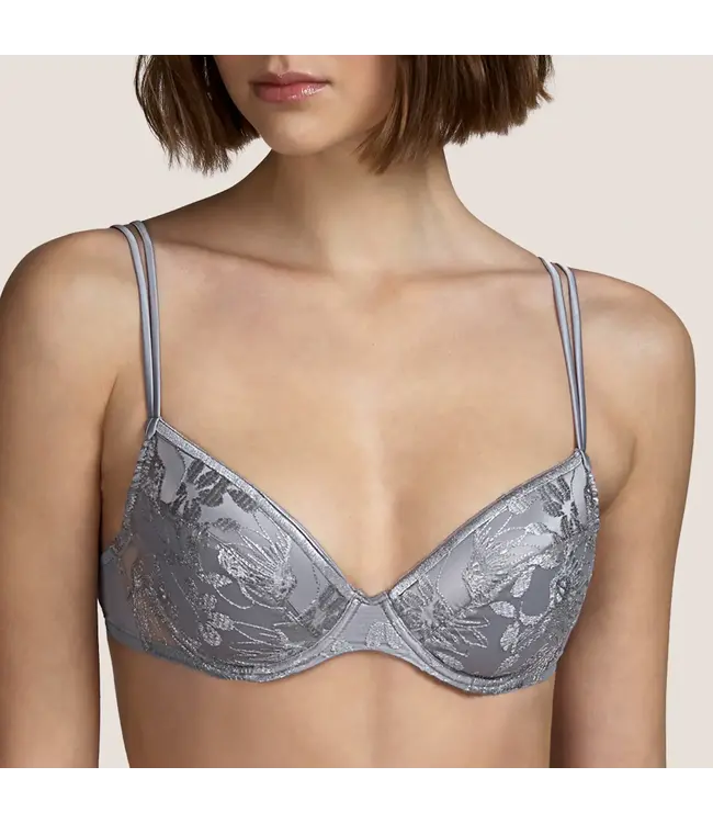 Tina Push-Up Bra Silver Metal