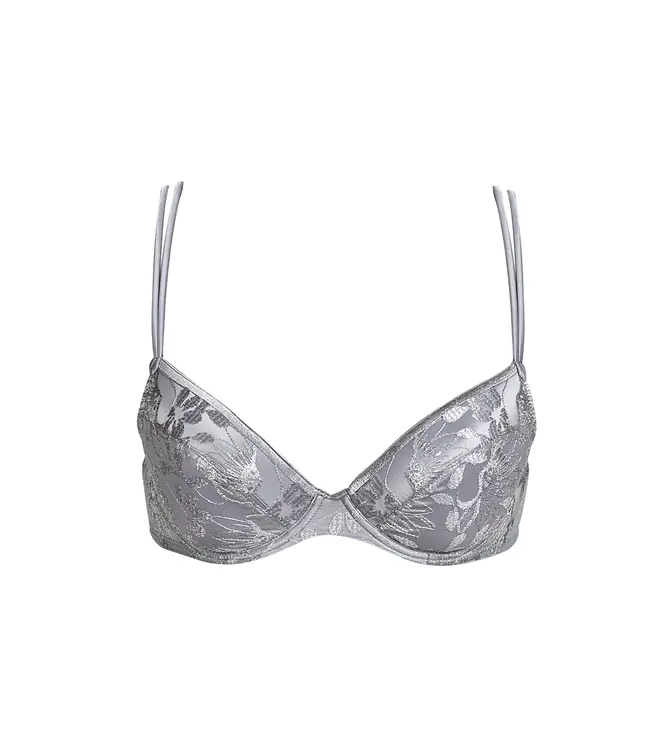 Tina Push-Up Bra Silver Metal