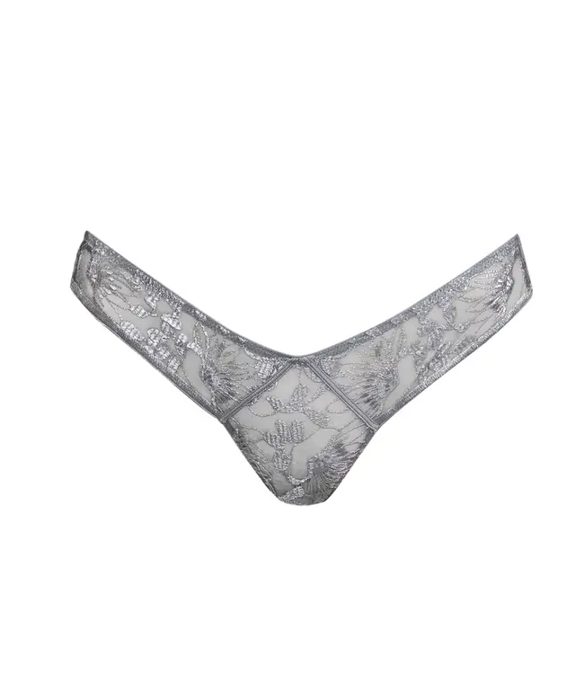 Tina Shorty Thong Silver Metal