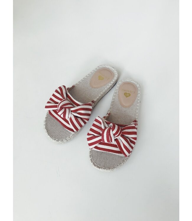 Twin-Set Slipper 201LMPZRR Bicolor True Red/Ottico