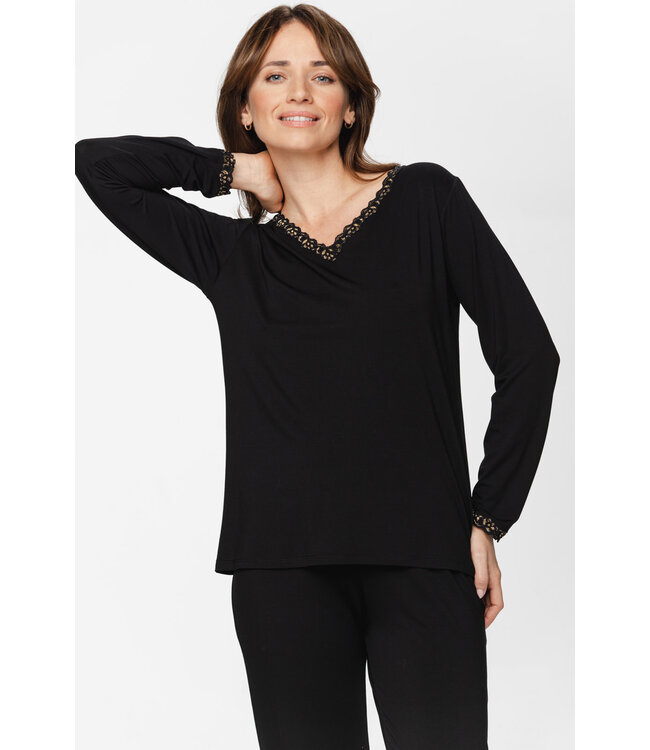 Coemi Heart Nightwear Set Noir