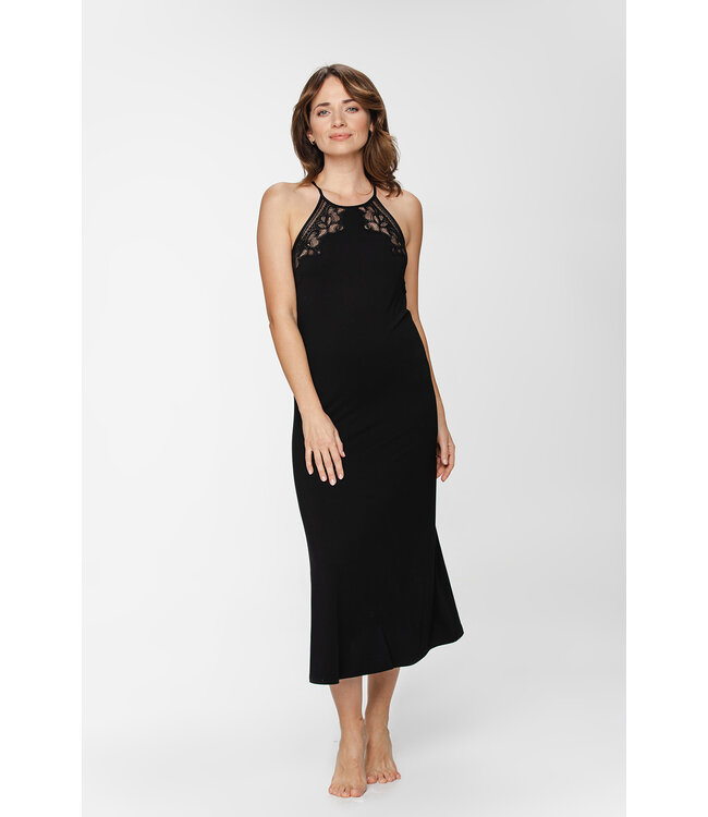 Coemi Louisa Long Nightdress Noir