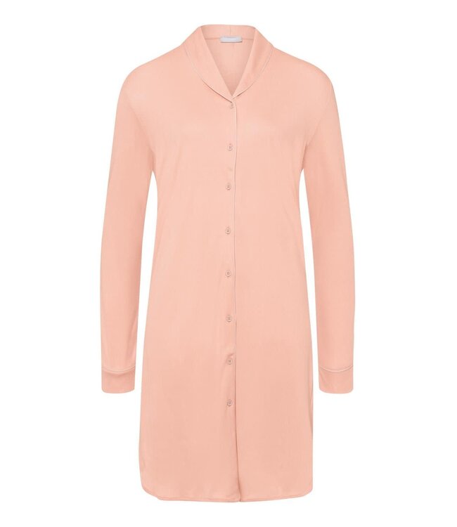 Hanro Natural Comfort L/Slv. Nightdress Blush
