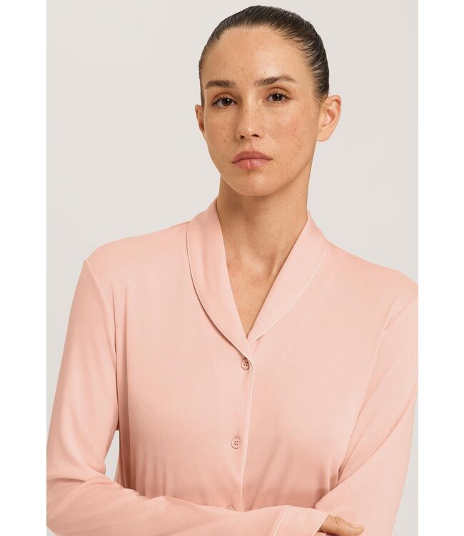 Hanro Natural Comfort L/Slv. Nightdress Blush