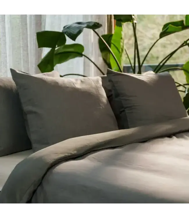 Kayori Rui Dekbedovertrek Peached Twill Grijs