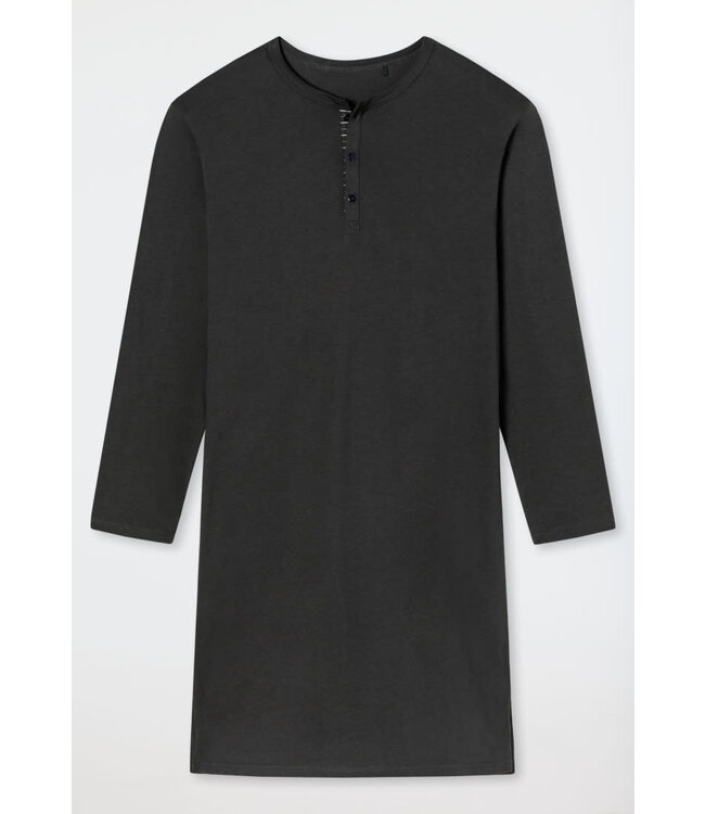 Schiesser Heren Nachthemd Dark Anthracite