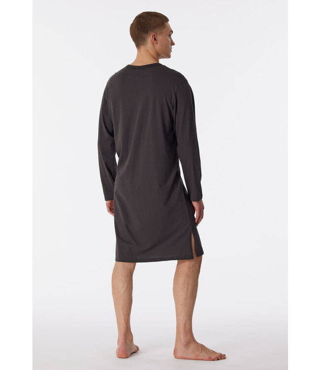 Schiesser Heren Nachthemd Dark Anthracite