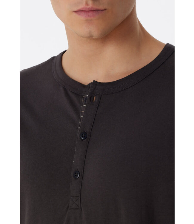 Schiesser Heren Nachthemd Dark Anthracite