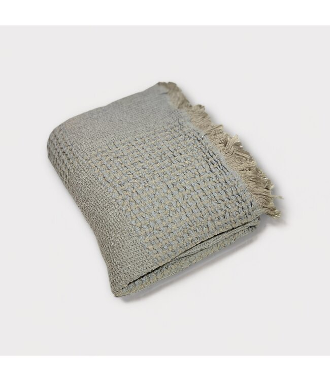 Ocupada Snuggle-Up Throw Waffle Silver Grey
