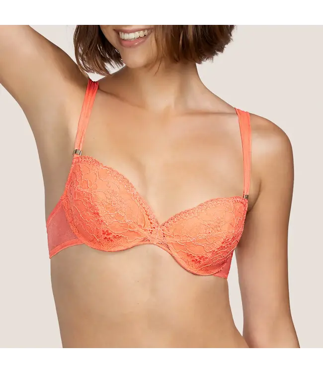 Andres Sarda Turqueta Padded Plunge Bra Papaya