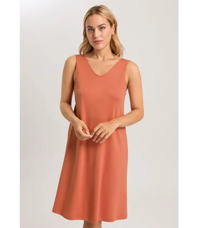 Hanro Emma Sleeveless Nightdress Apricot Brandy