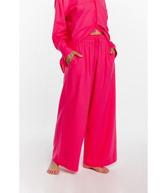 Coemi Linen Dream Homewear Set Fuchsia
